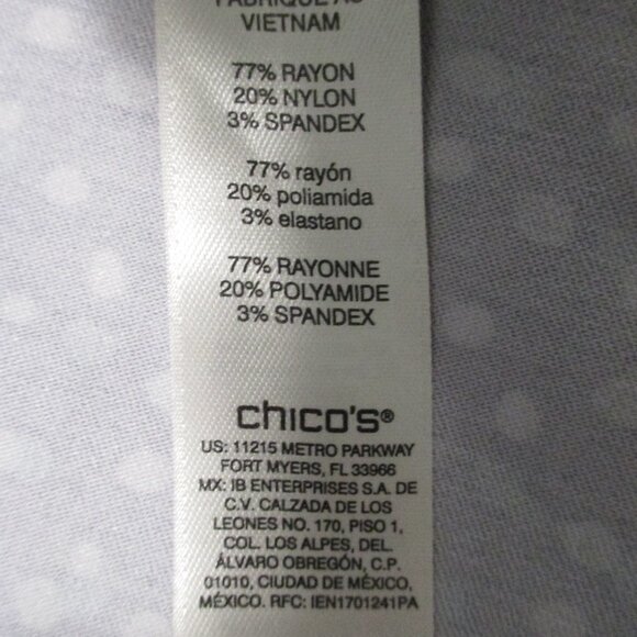 Chico's capris Perfect Stretch, navy w/dots pull on w/pockets size 10 (1.5) - Picture 4 of 8